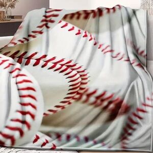 Sports Baseball Plush Throw Blanket